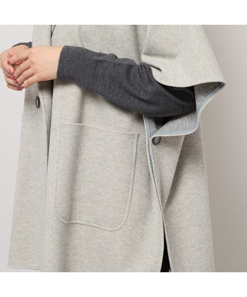 PISANO / ピサーノ ポンチョ | 【吸湿発熱】テーラードカラー・ポンチョジャケット | 詳細12