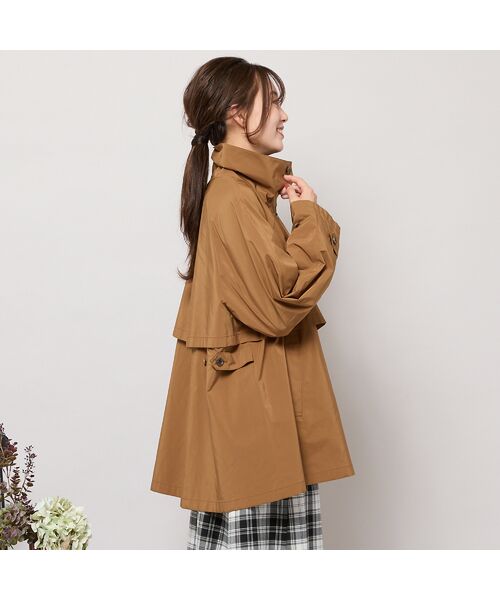 PISANO / ピサーノ トレンチコート | 【撥水】Aラインシルエット・ラグランスリーブトレンチブルゾン | 詳細1
