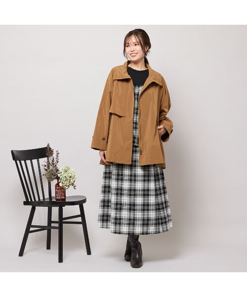 PISANO / ピサーノ トレンチコート | 【撥水】Aラインシルエット・ラグランスリーブトレンチブルゾン | 詳細3