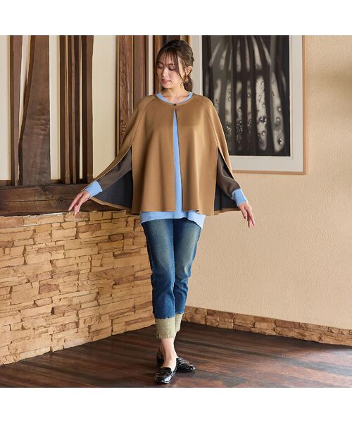 PISANO / ピサーノ ポンチョ | ラウンドネック・ポンチョジャケット | 詳細12