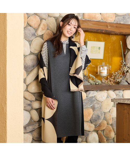 PISANO / ピサーノ ミニ丈・ひざ丈ワンピース | サイド切り替え・パワーショルダーワンピース | 詳細10