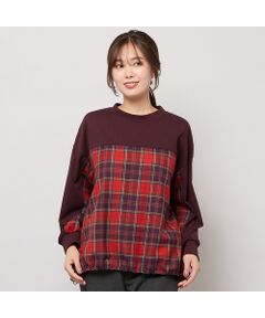 PISANO / ピサーノ カットソー | 【セットアップ対応】スタンドカラー・チェック柄トップ