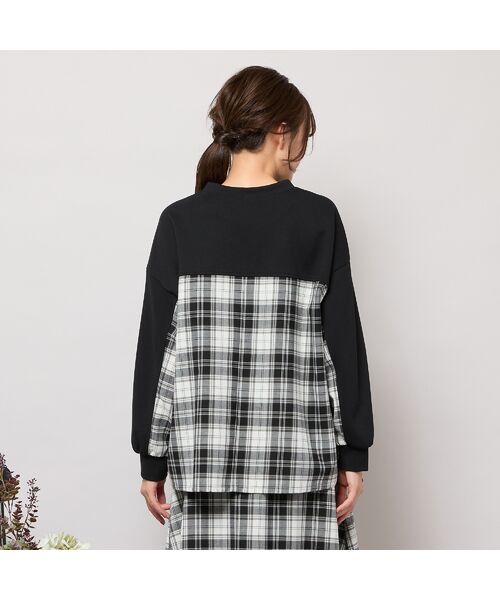 PISANO / ピサーノ カットソー | 【セットアップ対応】スタンドカラー・チェック柄トップ | 詳細2