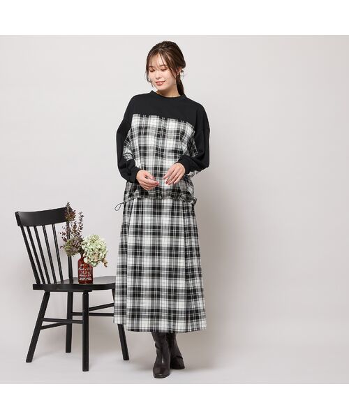 PISANO / ピサーノ カットソー | 【セットアップ対応】スタンドカラー・チェック柄トップ | 詳細4