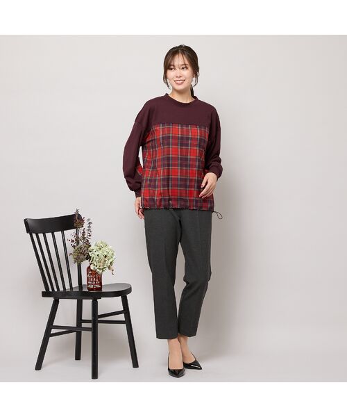 PISANO / ピサーノ カットソー | 【セットアップ対応】スタンドカラー・チェック柄トップ | 詳細10