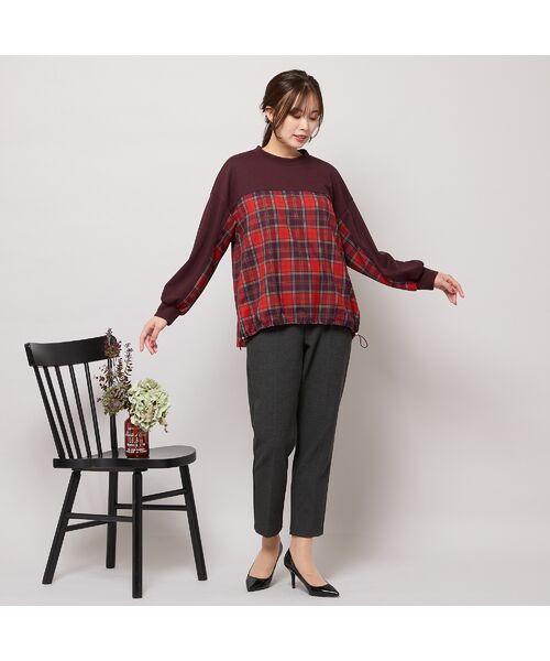 PISANO / ピサーノ カットソー | 【セットアップ対応】スタンドカラー・チェック柄トップ | 詳細12