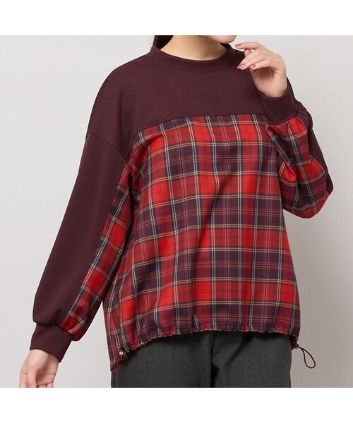 PISANO / ピサーノ カットソー | 【セットアップ対応】スタンドカラー・チェック柄トップ | 詳細14