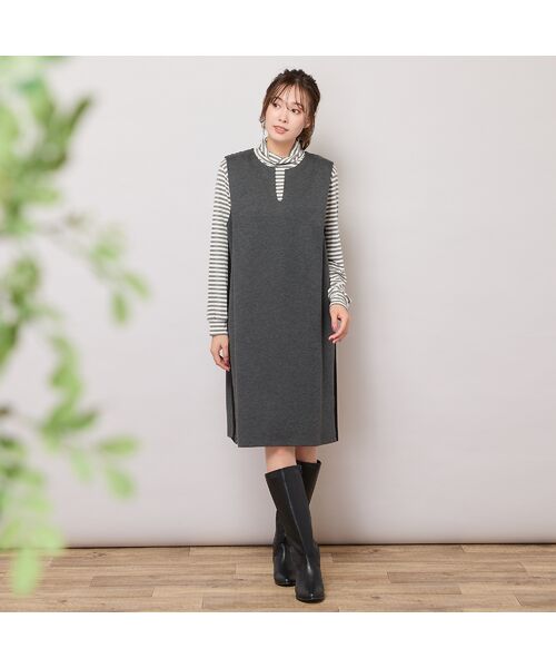 PISANO / ピサーノ カットソー | 【手洗いOK・吸湿発熱】ボーダーハイネックカットソー | 詳細6