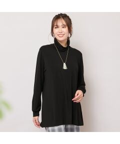 PISANO / ピサーノ カットソー | 【手洗いOK・吸湿発熱】ハイネックカットソー（ブラック）