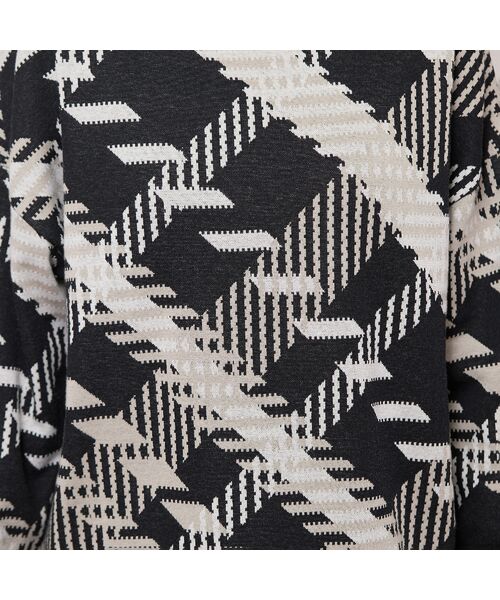 PISANO / ピサーノ カットソー | 【手洗いOK】パネルプリントWジャカードハイネック | 詳細6