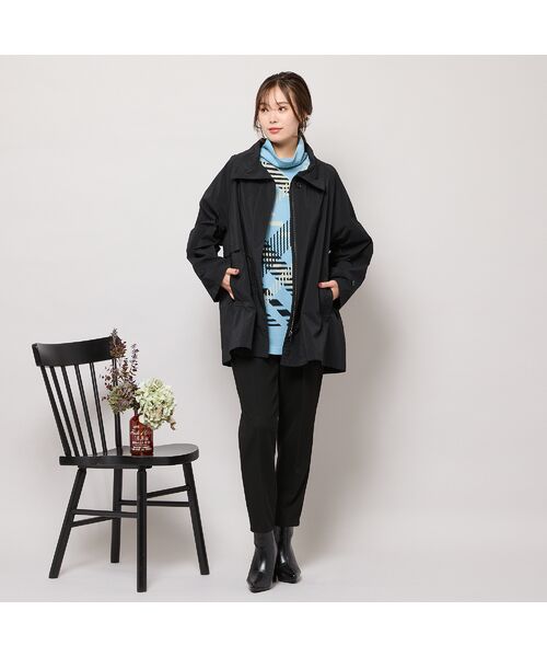 PISANO / ピサーノ カットソー | 【手洗いOK】パネルプリントWジャカードハイネック | 詳細14