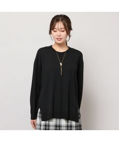 PISANO / ピサーノ ニット・セーター | ワンカラー・サイドスリットニットトップ