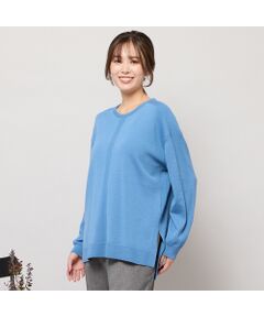 PISANO / ピサーノ ニット・セーター | ワンカラー・サイドスリットニットトップ