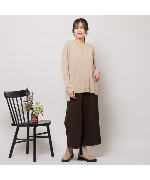 PISANO / ピサーノ ニット・セーター | ワンカラー・サイドスリットニットトップ | 詳細2