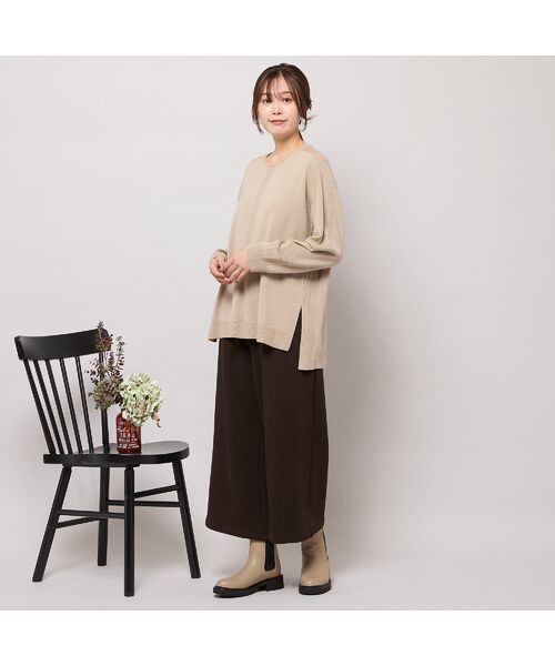 PISANO / ピサーノ ニット・セーター | ワンカラー・サイドスリットニットトップ | 詳細4