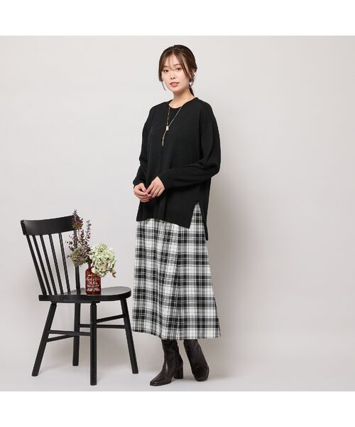 PISANO / ピサーノ ニット・セーター | ワンカラー・サイドスリットニットトップ | 詳細7