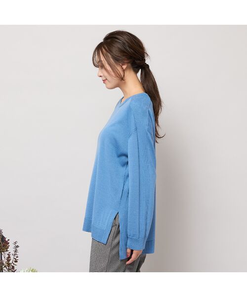 PISANO / ピサーノ ニット・セーター | ワンカラー・サイドスリットニットトップ | 詳細8