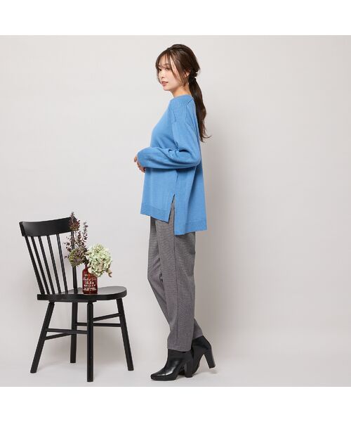 PISANO / ピサーノ ニット・セーター | ワンカラー・サイドスリットニットトップ | 詳細14