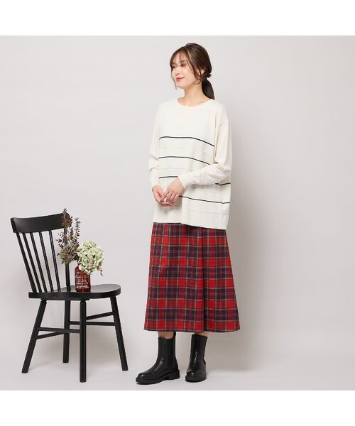 PISANO / ピサーノ ニット・セーター | バイカラーボーダーニットトップ | 詳細4