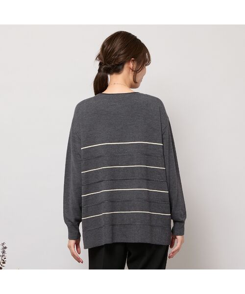 PISANO / ピサーノ ニット・セーター | バイカラーボーダーニットトップ | 詳細8