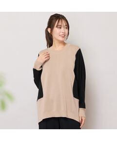 PISANO / ピサーノ ニット・セーター | バイカラー配色・ドルマンスリーブニット
