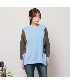 PISANO / ピサーノ ニット・セーター | バイカラー配色・ドルマンスリーブニット