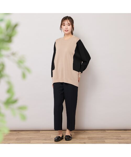 PISANO / ピサーノ ニット・セーター | バイカラー配色・ドルマンスリーブニット | 詳細5