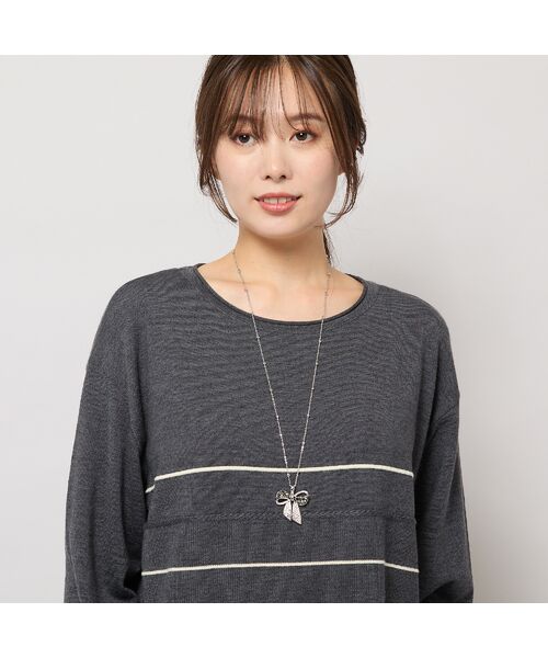 PISANO / ピサーノ ネックレス・ペンダント・チョーカー | リボンモチーフ・シルバー調ネックレス | 詳細1