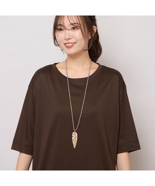 PISANO / ピサーノ ネックレス・ペンダント・チョーカー | ゴールド調リーフモチーフロングネックレス | 詳細1