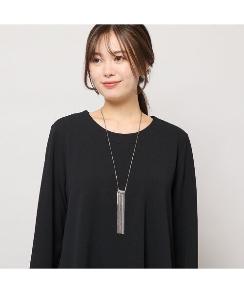 PISANO / ピサーノ ネックレス・ペンダント・チョーカー | ビジュー調パーツ付きスウィングチェーンネックレス | 詳細1