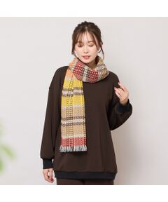PISANO / ピサーノ マフラー・ショール・スヌード・ストール | 【手洗いOK】マルチチェック・フリンジマフラー