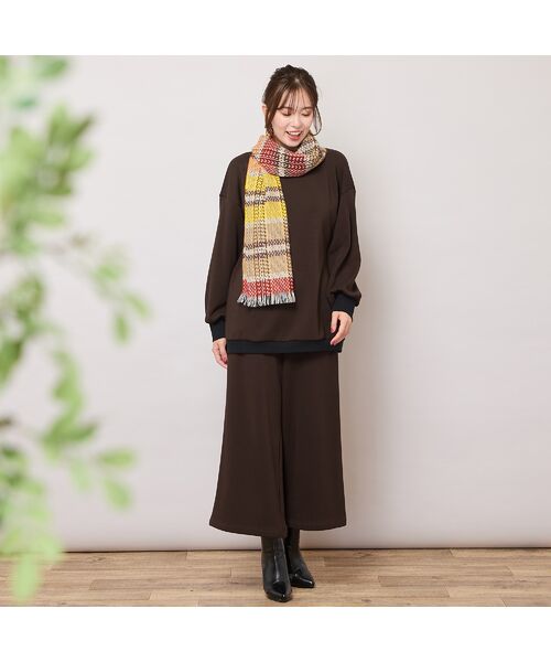 PISANO / ピサーノ マフラー・ショール・スヌード・ストール | 【手洗いOK】マルチチェック・フリンジマフラー | 詳細3