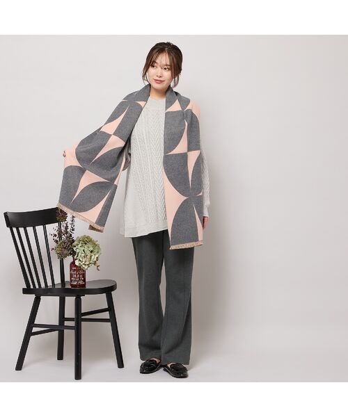 PISANO / ピサーノ マフラー・ショール・スヌード・ストール | 【手洗いOK】幾何柄ビッグストール | 詳細2