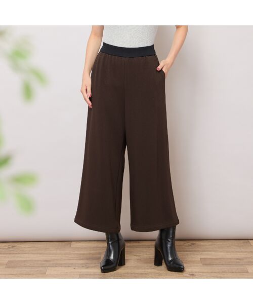 PISANO / ピサーノ ショート・ハーフ・半端丈パンツ | 【手洗いOK・セットアップ対応】裏起毛ワイドパンツ | 詳細3