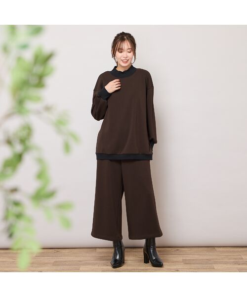 PISANO / ピサーノ ショート・ハーフ・半端丈パンツ | 【手洗いOK・セットアップ対応】裏起毛ワイドパンツ | 詳細4