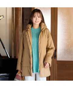 PISANO / ピサーノ その他アウター | キャメル入り中綿ボリューム襟コート