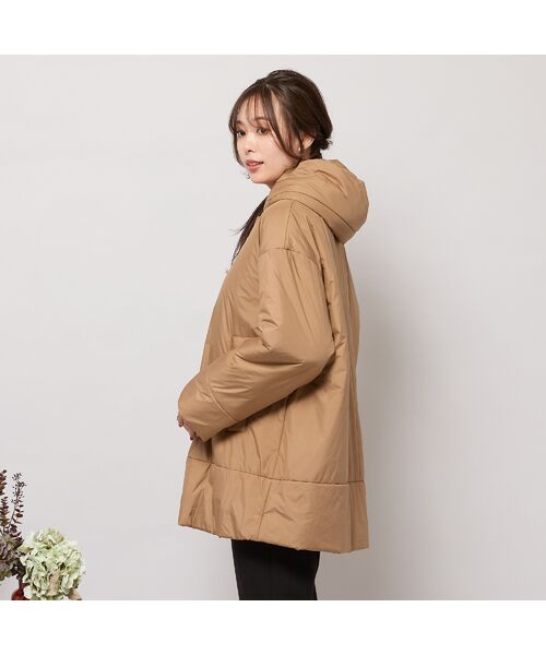 PISANO / ピサーノ その他アウター | キャメル入り中綿ボリューム襟コート | 詳細1