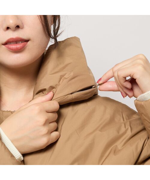 PISANO / ピサーノ その他アウター | キャメル入り中綿ボリューム襟コート | 詳細10