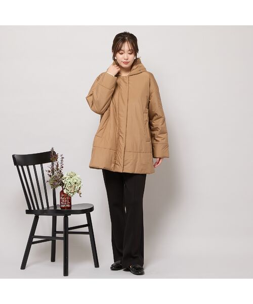 PISANO / ピサーノ その他アウター | キャメル入り中綿ボリューム襟コート | 詳細5