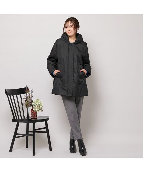 PISANO / ピサーノ その他アウター | キャメル入り中綿ボリューム襟コート | 詳細14