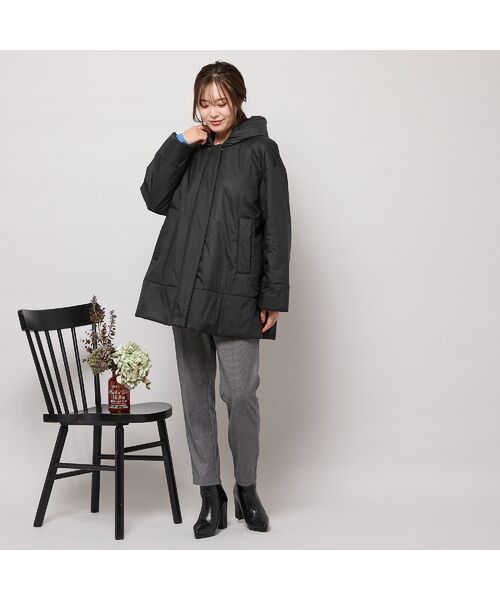 PISANO / ピサーノ その他アウター | キャメル入り中綿ボリューム襟コート | 詳細16