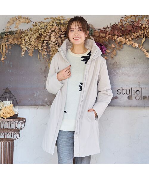 PISANO / ピサーノ ダウンジャケット・ベスト | ヴィクトリアダウン・デザインフードコート(ベージュ)