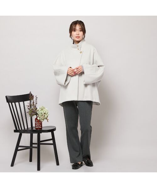 PISANO / ピサーノ ピーコート | スタンドカラー・ドルマンスリーブジャコット | 詳細4