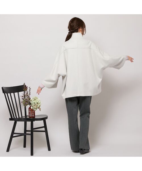 PISANO / ピサーノ ピーコート | スタンドカラー・ドルマンスリーブジャコット | 詳細7