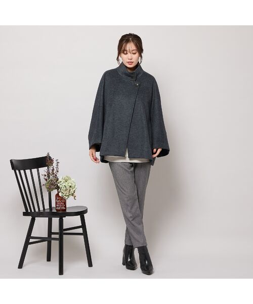 PISANO / ピサーノ ピーコート | スタンドカラー・ドルマンスリーブジャコット | 詳細9