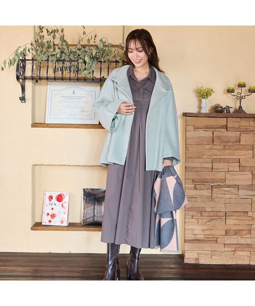 PISANO / ピサーノ ピーコート | スタンドカラー・ドルマンスリーブジャコット | 詳細13