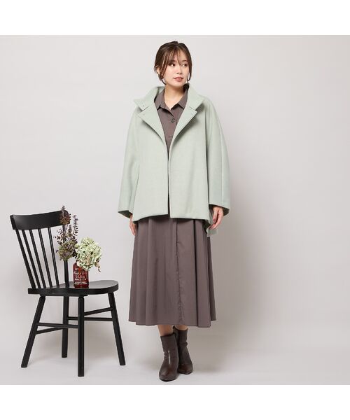 PISANO / ピサーノ ピーコート | スタンドカラー・ドルマンスリーブジャコット | 詳細16