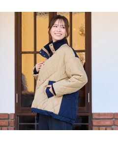 PISANO / ピサーノ その他アウター | ダイヤ柄キルト加工中綿ジャケット