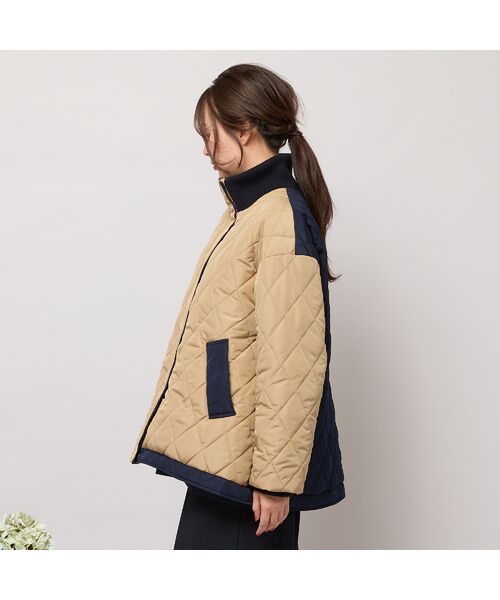 PISANO / ピサーノ その他アウター | ダイヤ柄キルト加工中綿ジャケット | 詳細1