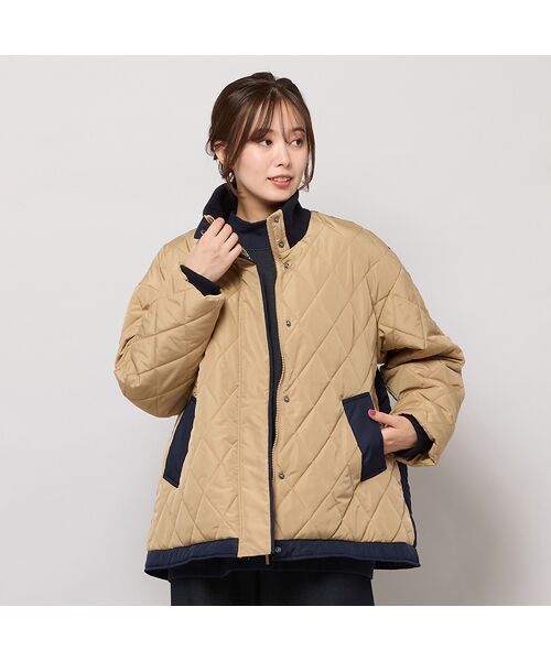 PISANO / ピサーノ その他アウター | ダイヤ柄キルト加工中綿ジャケット | 詳細3